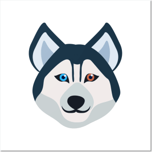 Siberian Husky alaskan malamute Posters and Art